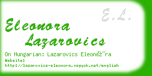 eleonora lazarovics business card